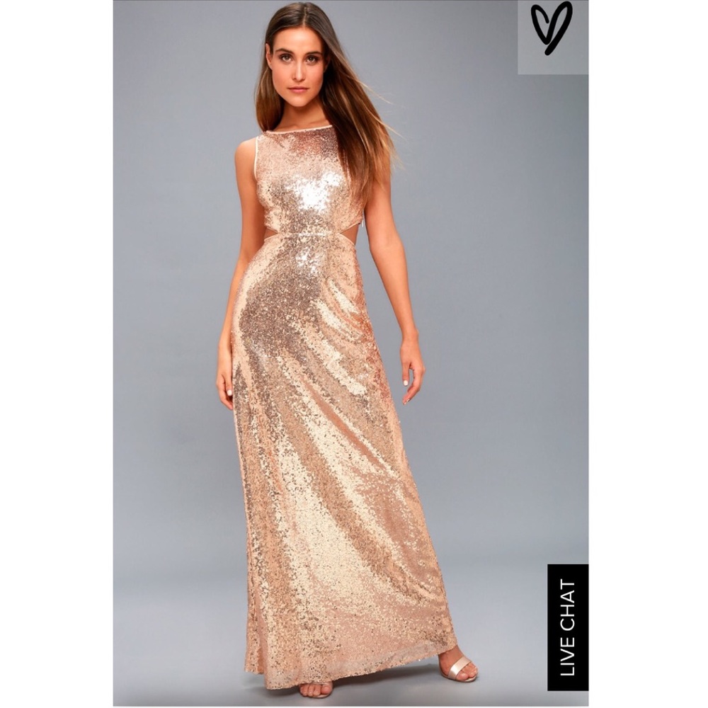Gold Sequin Formal Gown